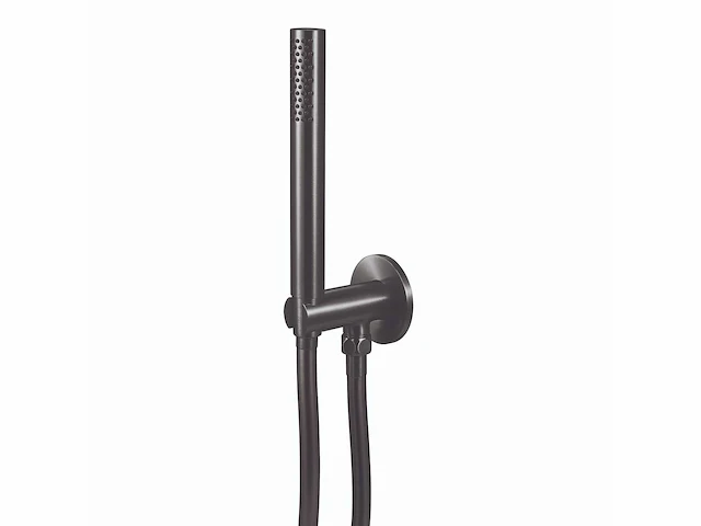 Qisani - flow - handdouche met wateraansluiting - gun metal - afbeelding 1 van  4