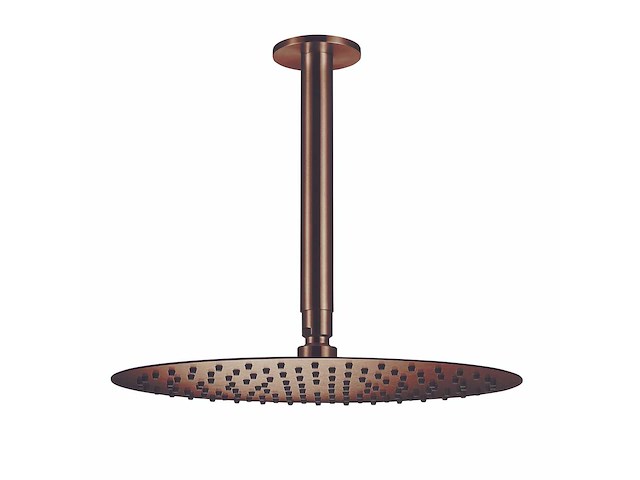 Qisani - flow - hoofddouche met plafondarm - copper 25 cm - afbeelding 1 van  4