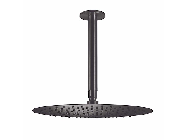 Qisani - flow - hoofddouche met plafondarm - gun metal 25 cm - afbeelding 1 van  2