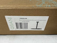 Qisani - flow - hoofddouche met plafondarm - gun metal 25 cm - afbeelding 3 van  4
