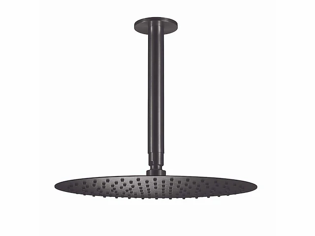 Qisani - flow - hoofddouche met plafondarm - gun metal 25 cm - afbeelding 1 van  4