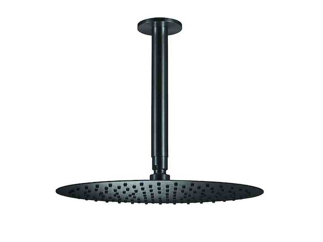 Qisani - flow - hoofddouche met plafondarm - gun metal 30 cm - afbeelding 1 van  2