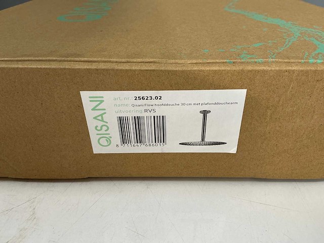 Qisani - flow - hoofddouche met plafondarm - rvs 30 cm - afbeelding 3 van  4