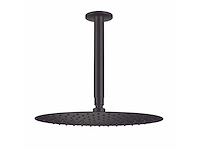 Qisani - flow - hoofddouche met plafondarm - zwart 25 cm - afbeelding 1 van  2