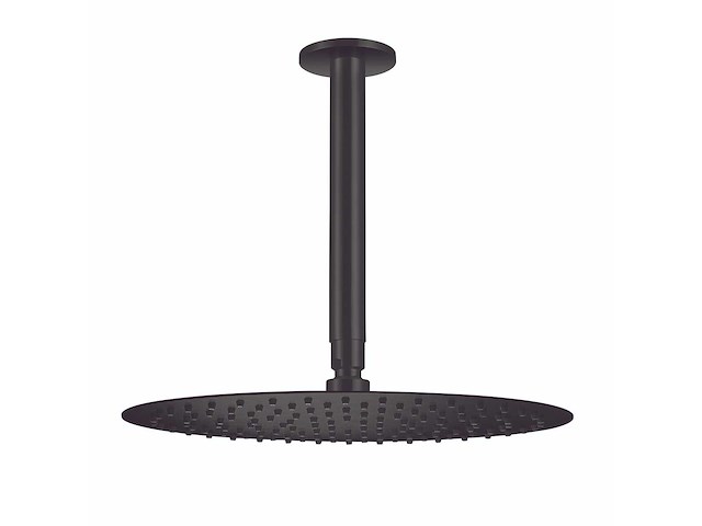 Qisani - flow - hoofddouche met plafondarm - zwart 25 cm - afbeelding 1 van  4