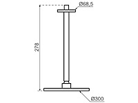 Qisani - flow - hoofddouche met plafondarm - zwart 30 cm - afbeelding 1 van  1
