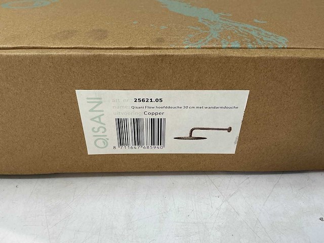 Qisani - flow - hoofddouche met wandarm - copper 30 cm - afbeelding 3 van  4