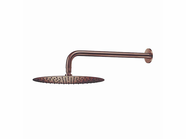 Qisani - flow - hoofddouche met wandarm - copper 30 cm - afbeelding 1 van  4