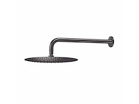Qisani - flow - hoofddouche met wandarm - gun metal 25 cm