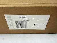 Qisani - flow - hoofddouche met wandarm - gun metal 25 cm - afbeelding 3 van  4