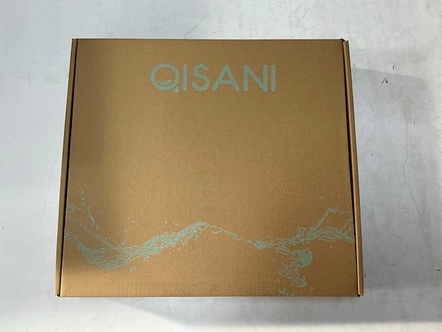Qisani - flow - hoofddouche met wandarm - gun metal 25 cm - afbeelding 4 van  4