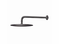 Qisani - flow - hoofddouche met wandarm - gun metal 25 cm