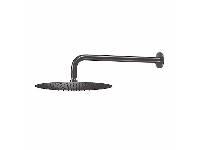 Qisani - flow - hoofddouche met wandarm - gun metal 30 cm - afbeelding 1 van  4