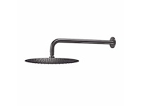 Qisani - flow - hoofddouche met wandarm - gun metal 30 cm