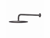 Qisani - flow - hoofddouche met wandarm - gun metal 30 cm