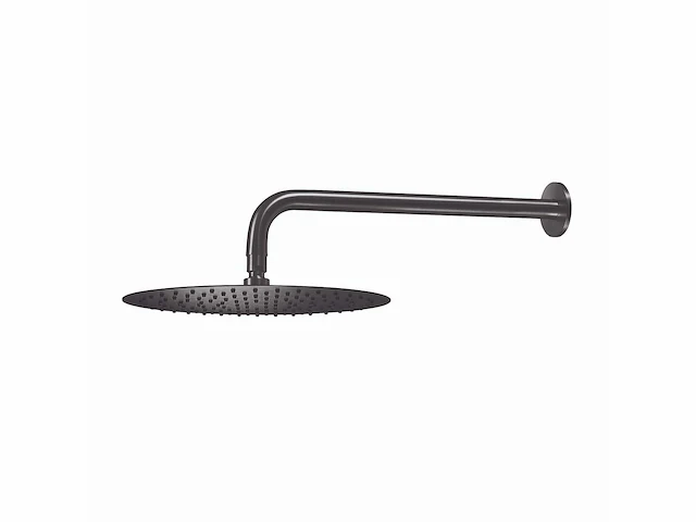 Qisani - flow - hoofddouche met wandarm - gun metal 30 cm - afbeelding 1 van  4