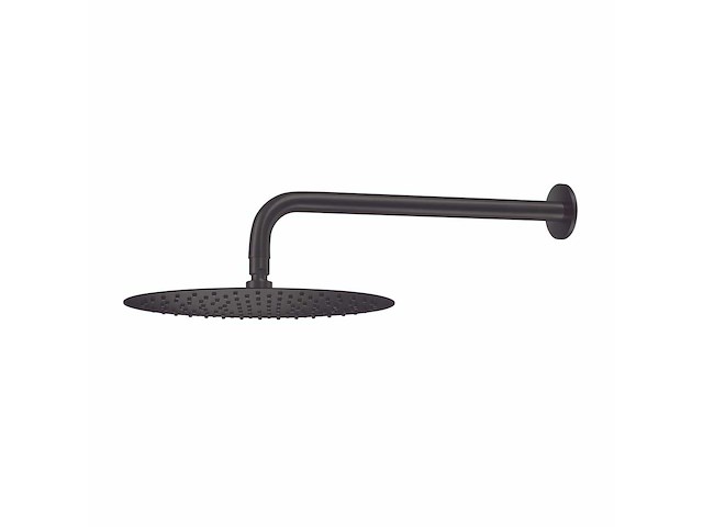 Qisani - flow - hoofddouche met wandarm - zwart 25 cm - afbeelding 1 van  4