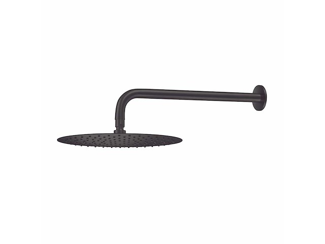 Qisani - flow - hoofddouche met wandarm - zwart 30 cm - afbeelding 1 van  4