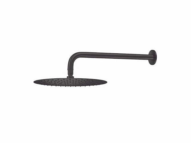 Qisani - flow - hoofddouche met wandarm - zwart 30 cm - afbeelding 1 van  4