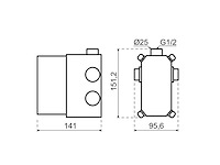 Qisani - flow - inbouwbox universeel omstel 2-weg - afbeelding 2 van  2