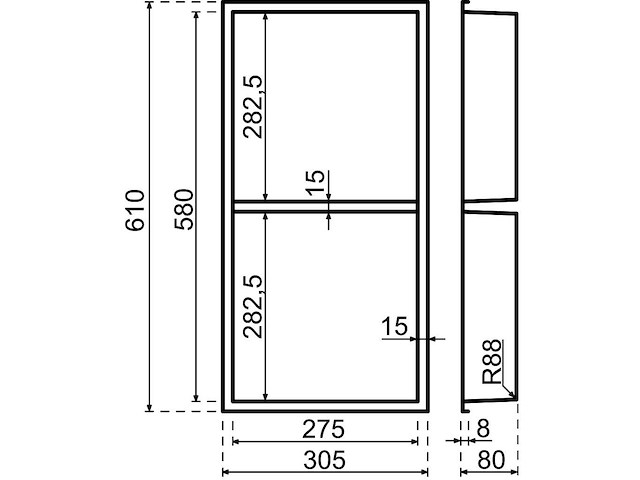Qisani - flow - inbouwnis dubbel - copper - afbeelding 2 van  2