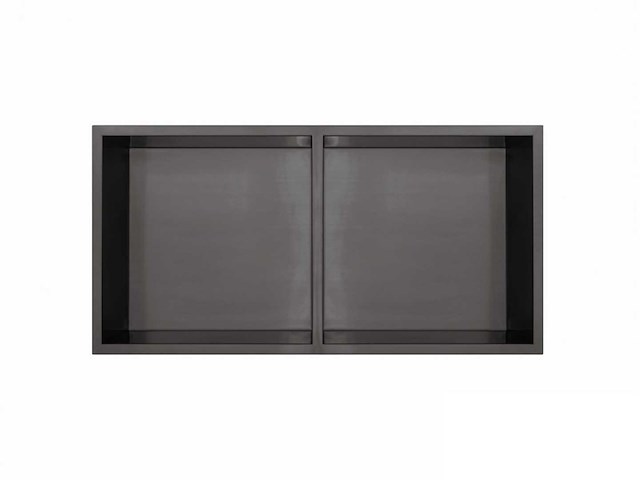 Qisani - flow - inbouwnis dubbel - gun metal 61 x 30,5 cm - afbeelding 1 van  4