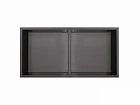 Qisani - flow - inbouwnis dubbel - gun metal 61 x 30,5 cm
