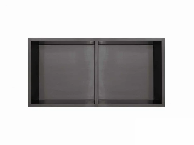 Qisani - flow - inbouwnis dubbel - gun metal 61 x 30,5 cm - afbeelding 1 van  4