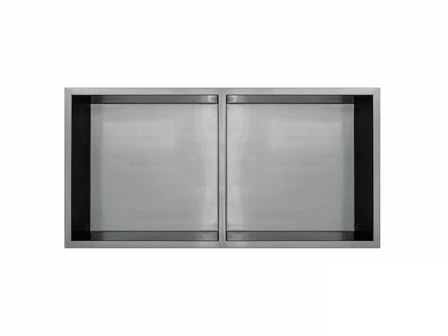 Qisani - flow - inbouwnis dubbel - rvs 61 x 30,5 cm - afbeelding 1 van  5