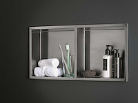 Qisani - flow - inbouwnis dubbel - rvs 61 x 30,5 cm - afbeelding 2 van  5