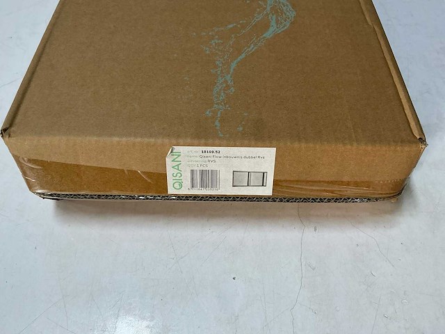 Qisani - flow - inbouwnis dubbel - rvs 61 x 30,5 cm - afbeelding 4 van  5