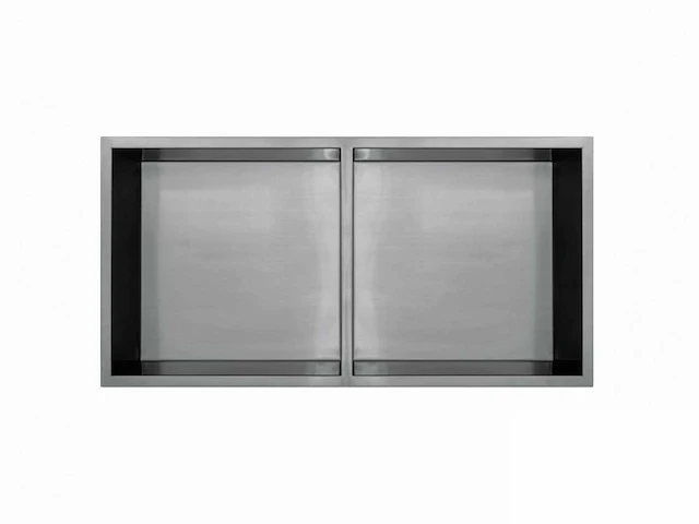 Qisani - flow - inbouwnis dubbel - rvs 61 x 30,5 cm - afbeelding 2 van  5