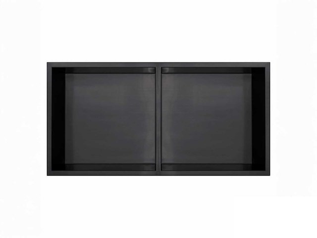Qisani - flow - inbouwnis dubbel - zwart 61 x 30,5 cm - afbeelding 1 van  4