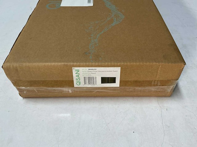 Qisani - flow - inbouwnis dubbel - zwart 61 x 30,5 cm - afbeelding 3 van  4