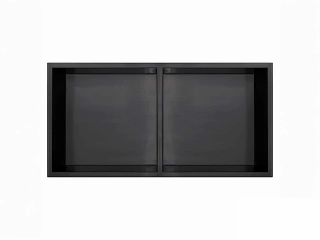 Qisani - flow - inbouwnis dubbel - zwart 61 x 30,5 cm - afbeelding 1 van  4