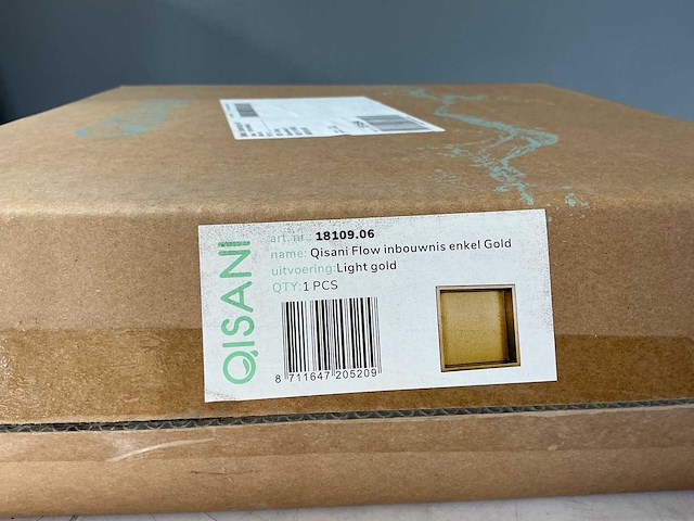 Qisani - flow - inbouwnis enkel - gold - afbeelding 3 van  4