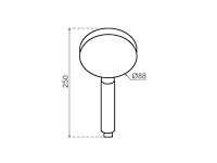 Qisani - flow - ronde hoofddouche - gun metal - afbeelding 2 van  2