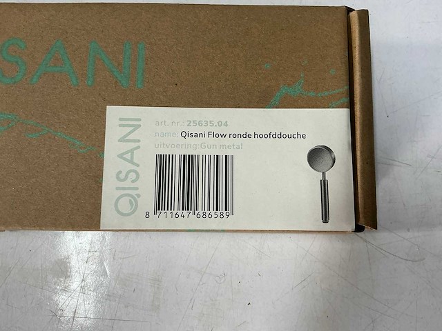 Qisani - flow - ronde hoofddouche - gun metal - afbeelding 3 van  4