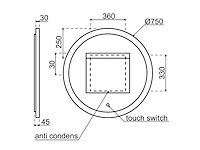 Qisani - flow - spiegel met ring rvs - afbeelding 2 van  2