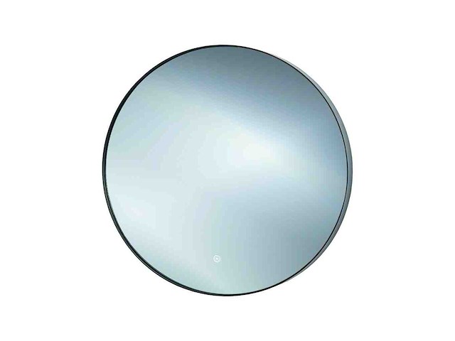 Qisani - flow - spiegel met ring zwart 75 cm - afbeelding 1 van  4
