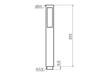Qisani - flow - staafhanddouche - gun metal - afbeelding 2 van  2