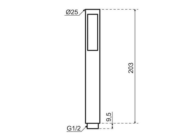 Qisani - flow - staafhanddouche - gun metal - afbeelding 1 van  3