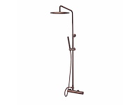 Qisani - flow - thermostatisch douchesysteem - copper - afbeelding 1 van  4
