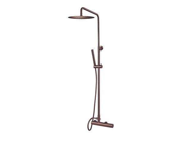 Qisani - flow - thermostatisch douchesysteem - copper - afbeelding 1 van  4