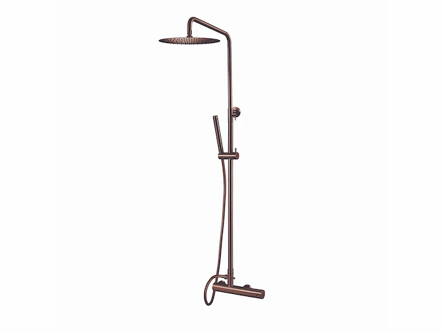 Qisani - flow - thermostatisch douchesysteem - copper - afbeelding 1 van  4