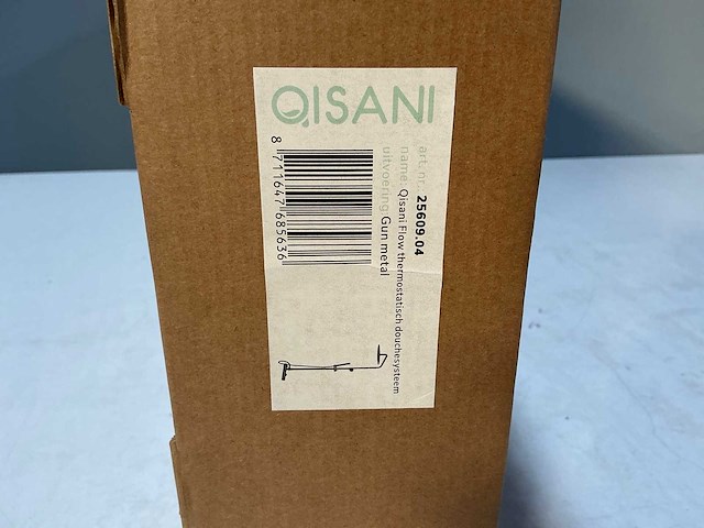 Qisani - flow - thermostatisch douchesysteem - gun metal - afbeelding 3 van  4