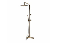 Qisani - flow - thermostatisch douchesysteem - light gold - afbeelding 1 van  2