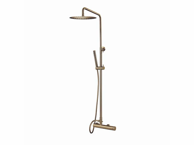 Qisani - flow - thermostatisch douchesysteem - light gold - afbeelding 1 van  4