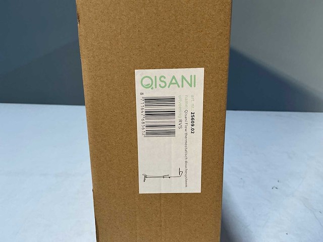 Qisani - flow - thermostatisch douchesysteem - rvs - afbeelding 4 van  5