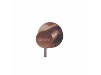 Qisani - flow - thermostatische inbouwkraan 1-weg rond afbouwdeel - copper - afbeelding 1 van  2